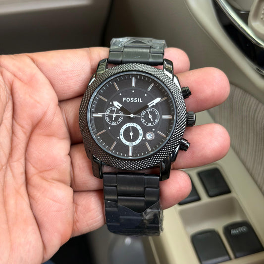 Fossil Machine Black Chronograph